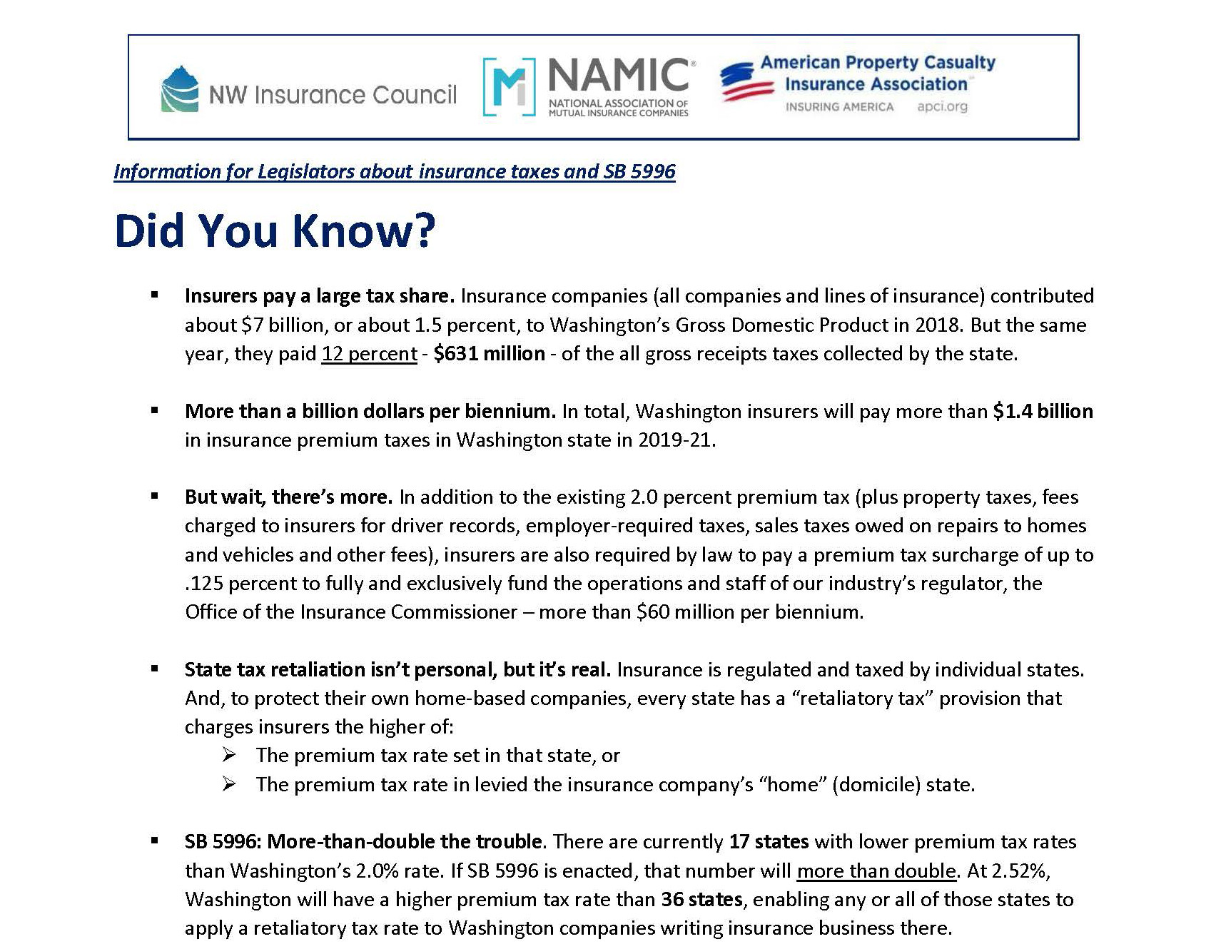 Wildfire Tax on Insurance Premiums